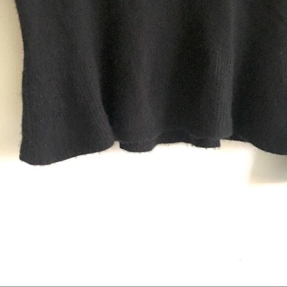 WHITE + WARREN Cashmere Peplum Flare Sweater Black S - Picture 3 of 6